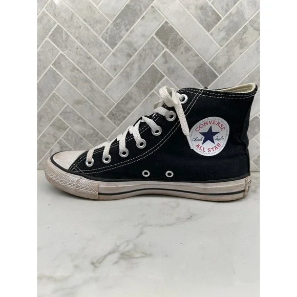 Converse Chuck Taylor All Star Hi High Top Shoes Sneakers Black Womens 7.5 M9160 - Picture 4 of 8